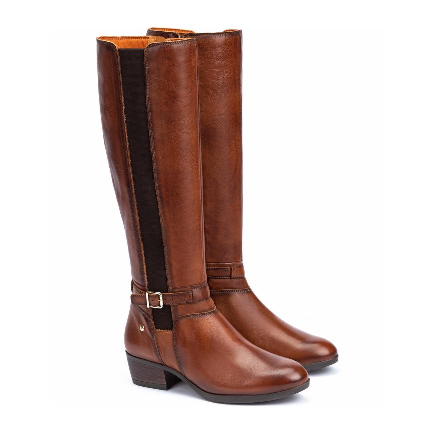 Women's Pikolinos DAROCA Knee-high Boots Brown | NZ V389075